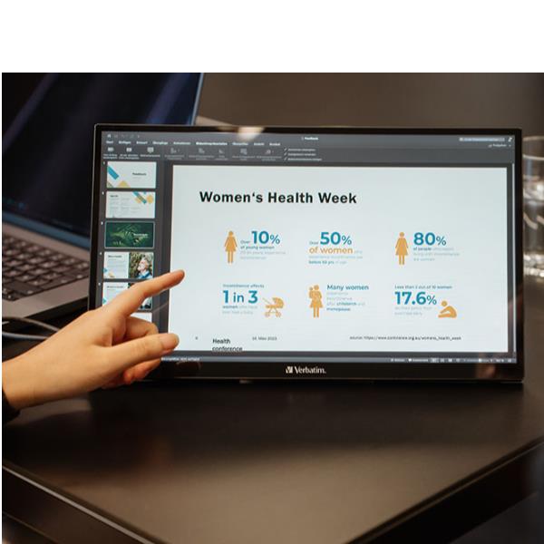 Verbatim MONITOR PORTATILE TOUCHS.1080P 15.6